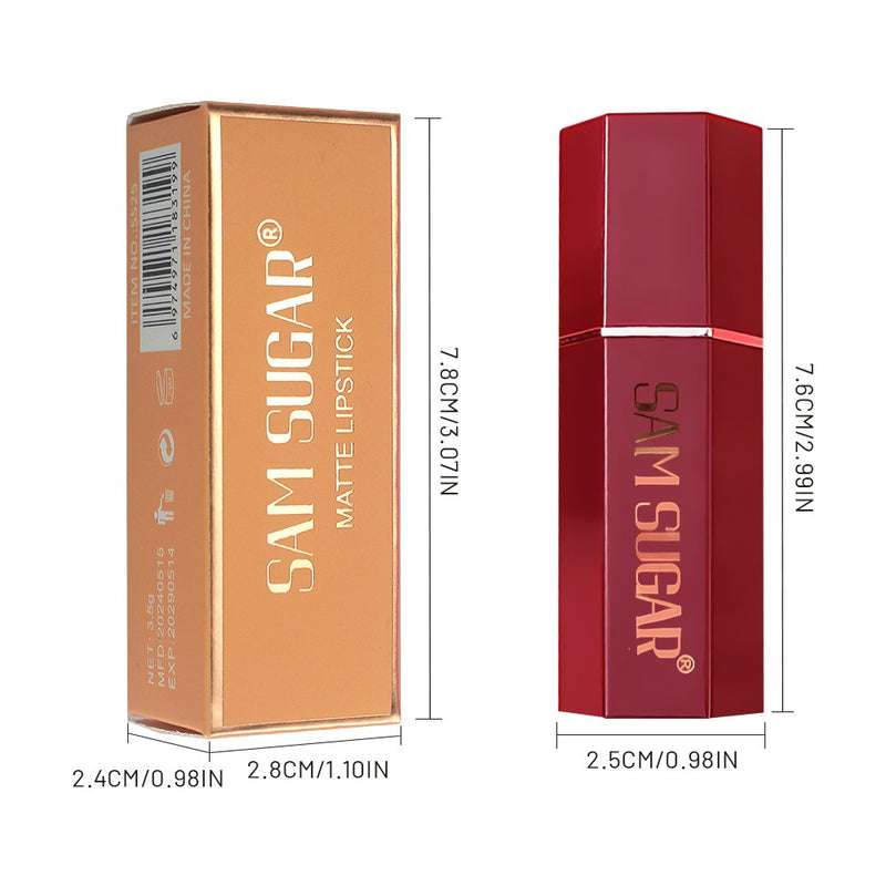 Batom Matte SAM SUGAR - 6 Cores, Longa Duração e à Prova d'Água
