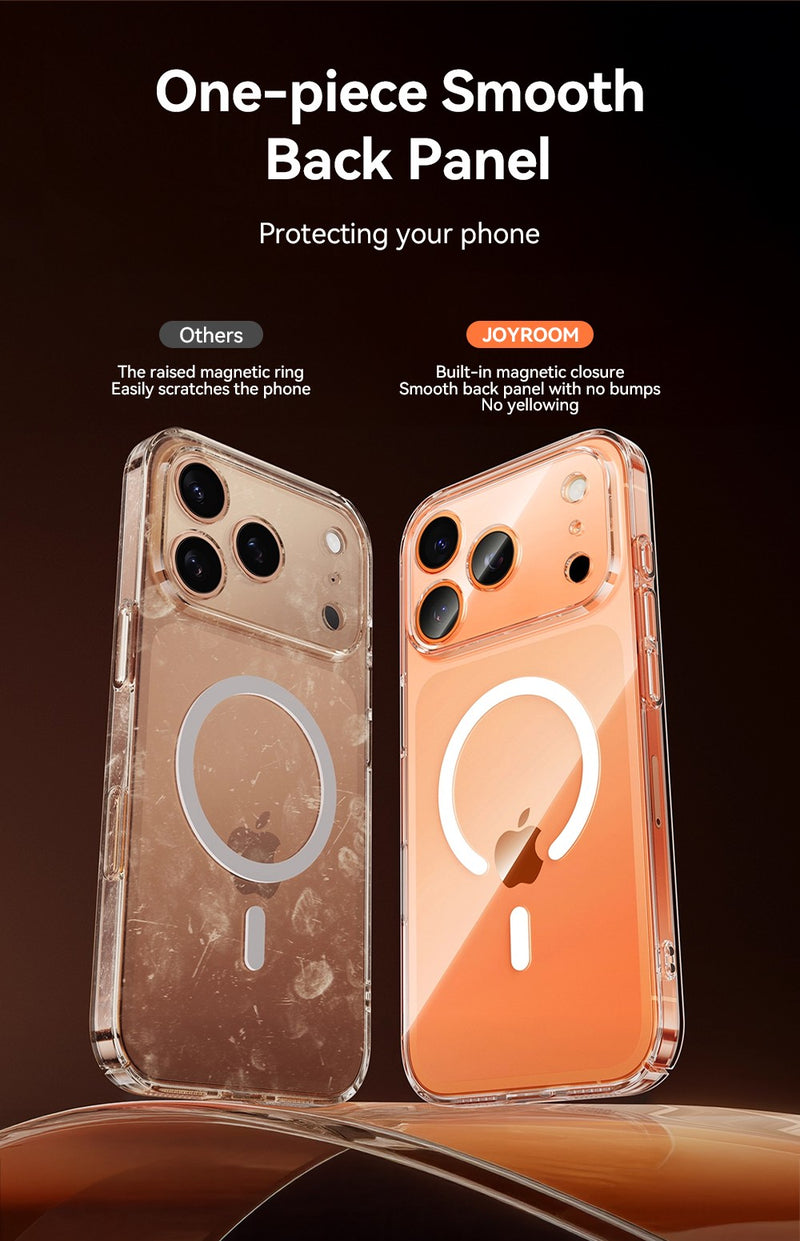 Capinha Magnética Transparente para iPhone 16/17 Pro Max - Anti-Amarelamento - Compatível com Carregador Sem Fio