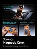 Capinha Magnética Transparente para iPhone 16/17 Pro Max - Anti-Amarelamento - Compatível com Carregador Sem Fio