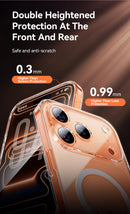 Capinha Magnética Transparente para iPhone 16/17 Pro Max - Anti-Amarelamento - Compatível com Carregador Sem Fio