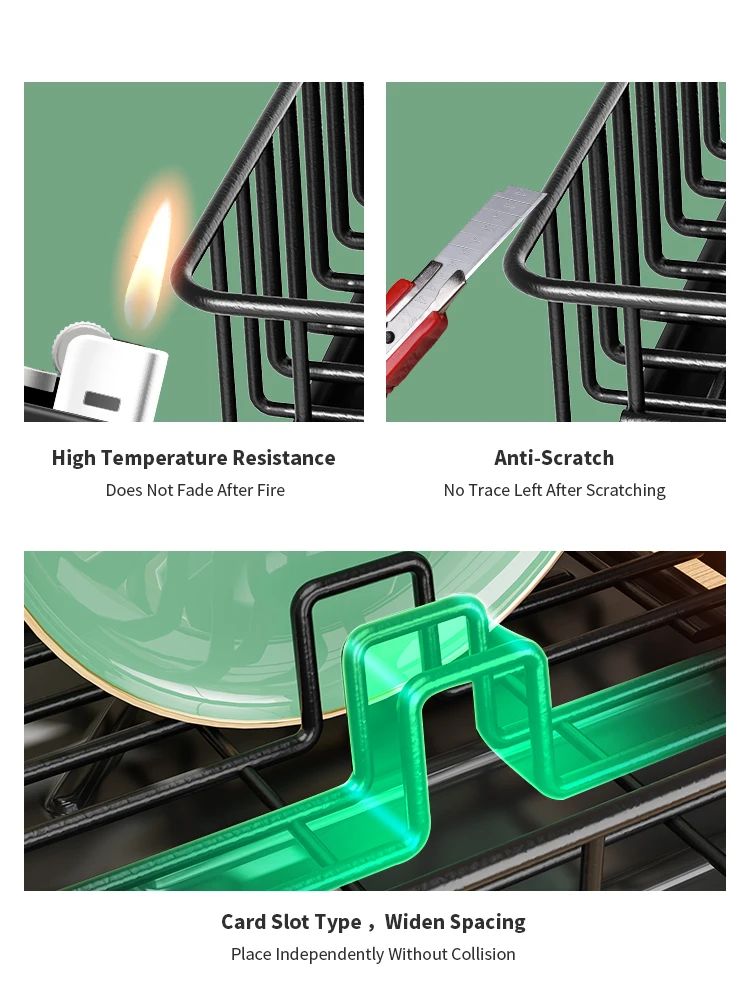 Escorredor de Pratos com Bandeja Coletora - Suporte para Louças e Talheres com Sistema de Drenagem