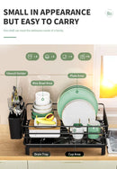 Escorredor de Pratos com Bandeja Coletora - Suporte para Louças e Talheres com Sistema de Drenagem