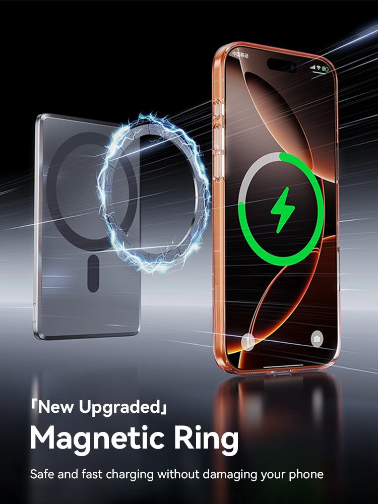 Capinha Magnética Transparente para iPhone 16/17 Pro Max - Anti-Amarelamento - Compatível com Carregador Sem Fio