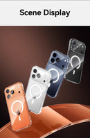 Capinha Magnética Transparente para iPhone 16/17 Pro Max - Anti-Amarelamento - Compatível com Carregador Sem Fio