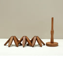 Kit com 4 Porta Copos de Bambu - Design Árvore - Suporte para Xícaras e Canecas