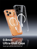 Capinha Magnética Transparente para iPhone 16/17 Pro Max - Anti-Amarelamento - Compatível com Carregador Sem Fio