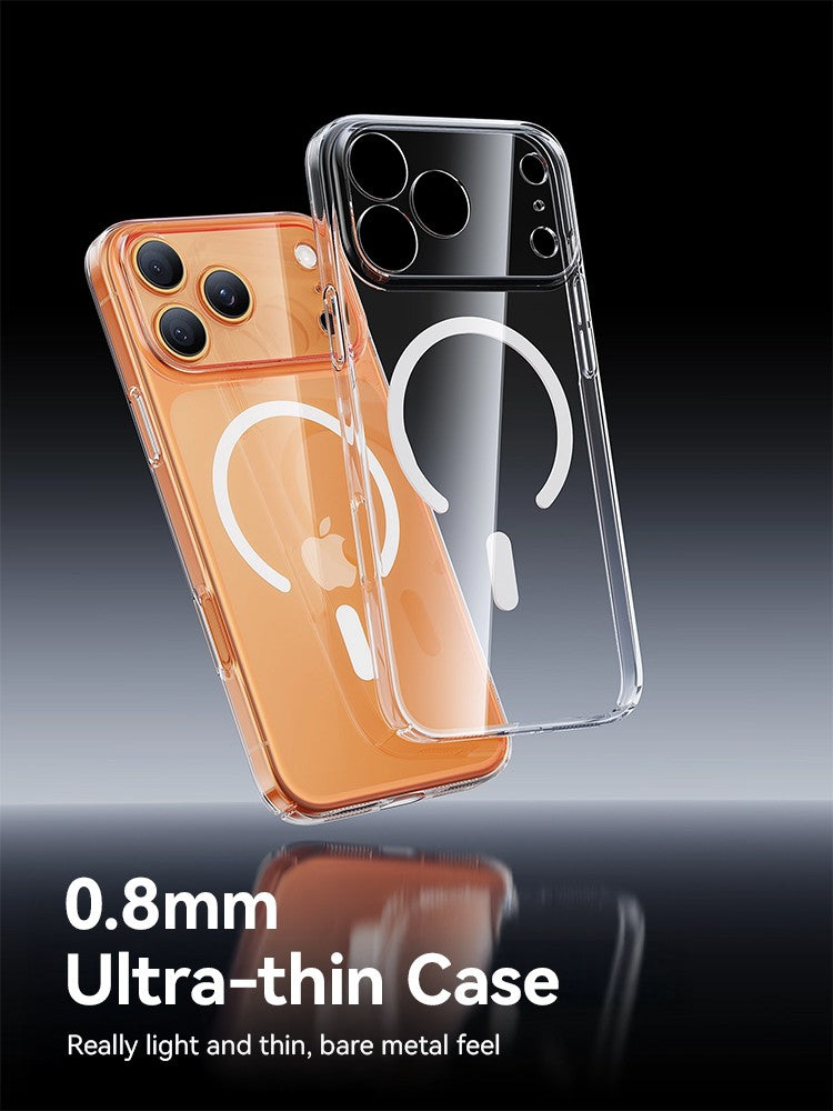 Capinha Magnética Transparente para iPhone 16/17 Pro Max - Anti-Amarelamento - Compatível com Carregador Sem Fio