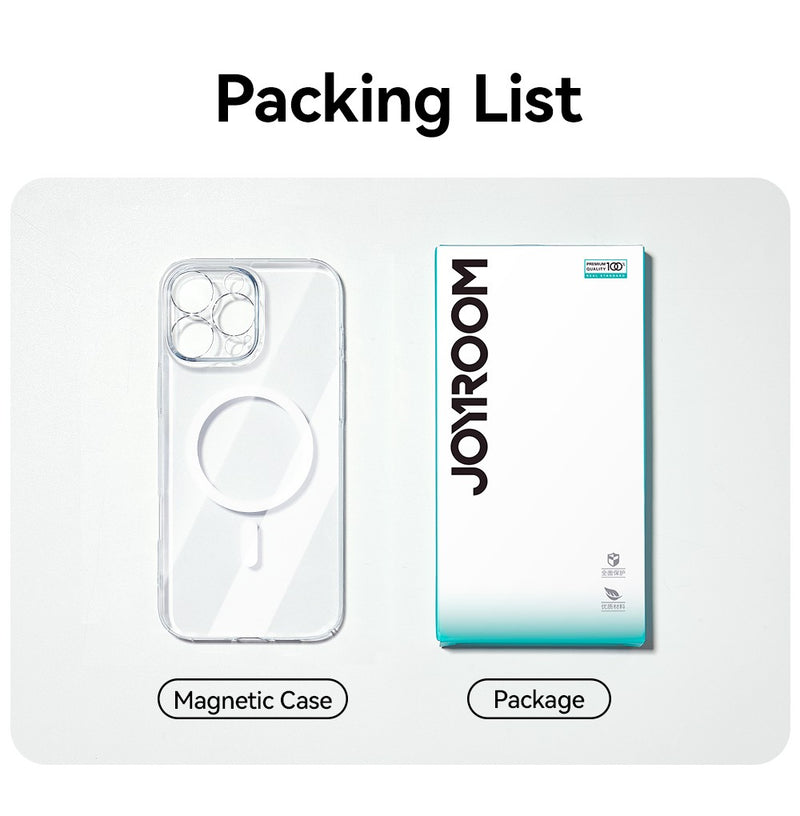 Capinha Magnética Transparente para iPhone 16/17 Pro Max - Anti-Amarelamento - Compatível com Carregador Sem Fio